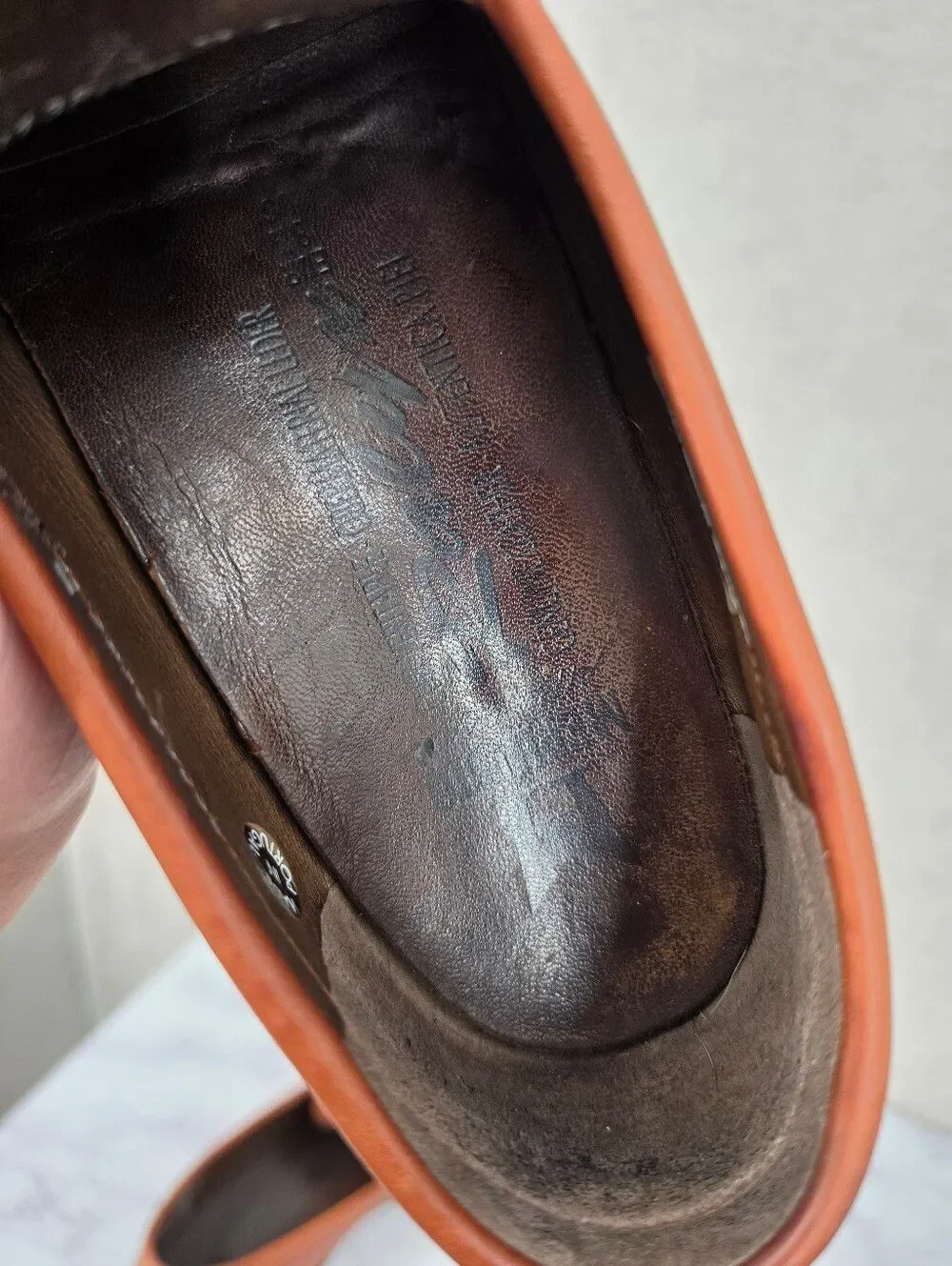 Mephisto Ralyx Air Relax Mens Brown Caoutchouc Leather Penny Loafers